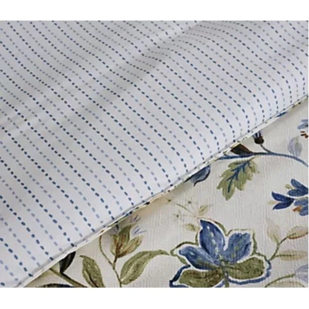Home Reflection Reversible Jacobean Floral Comforter Set Cool Floral - Full